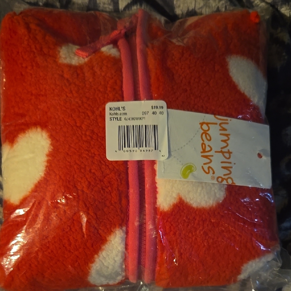 Red Heart Pattern Fleece Jacket - Picture 6 of 6